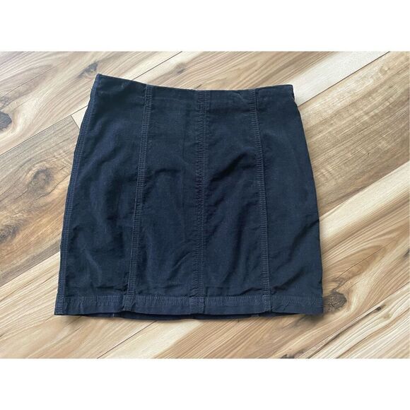 Free People Navy Blue Corduroy mini skirt S - Picture 1 of 7